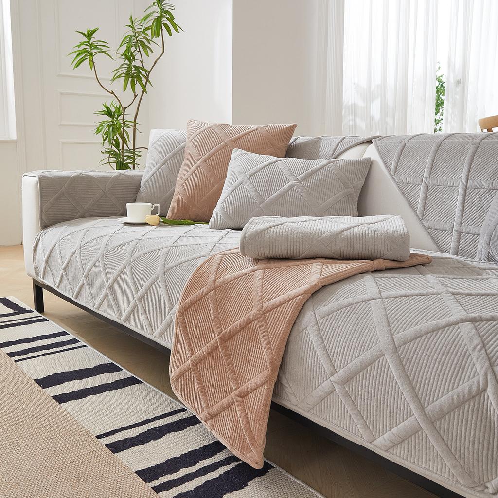 Однотонный нескользящий чехол для дивана, утолщенный мягкий плюшевый диван, подушка, полотенце для гостиной, мебель, декор, чехлы, чехлы для диванов