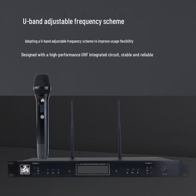 FionTu AT-SS410 Professional Wireless Dual Handheld Microphone System (CN version)