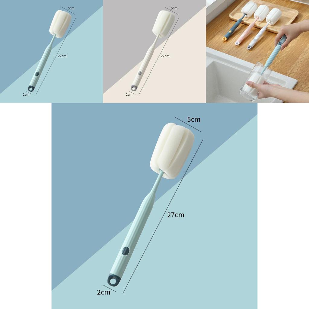 Household Sponge Cup Brush With Handle For Efficient Cleaning Of Drinking Vessels
