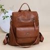 Большая вместительная дорожная сумка, женский мягкий кожаный рюкзак, ретро-рюкзак для поездок на работу