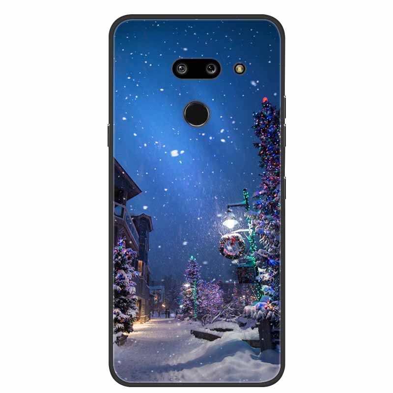 Для LG G8 G8S ThinQ Черные Чехлы Мягкий Силикон ТПУ Чехлы для Телефона Для G 8 S 8S ThinQ Роскошная Задняя Крышка Funda Мультяшный Чехол Para Capa