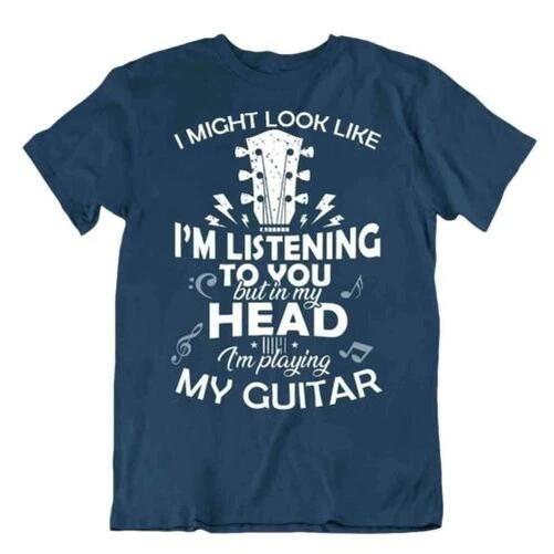 I'm Playing My Guitar Tshirt Music And Art T-Shirt Funny Idea Gift Birtday cute