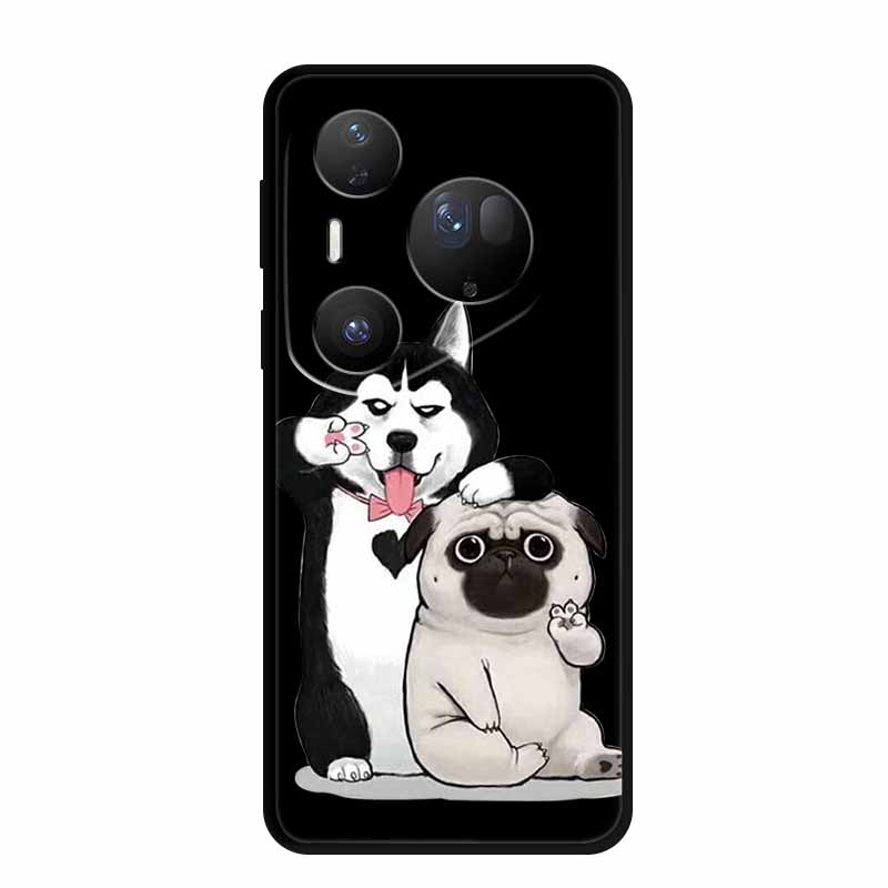 Для Huawei Pura 80 Ultra 5G Чехол Coque Мультяшный Кот Расписной Черный Силиконовый Мягкая Задняя Крышка Для Huawei Pura 80 Ultra Чехлы Оболочки