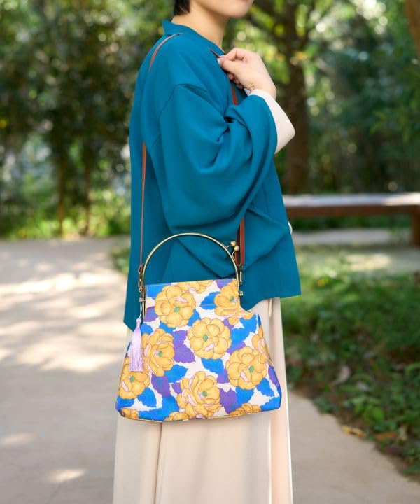 [KAYA] 7CEP4105 Цветочная ретро сумка через плечо с застежкой PU SHOUBU