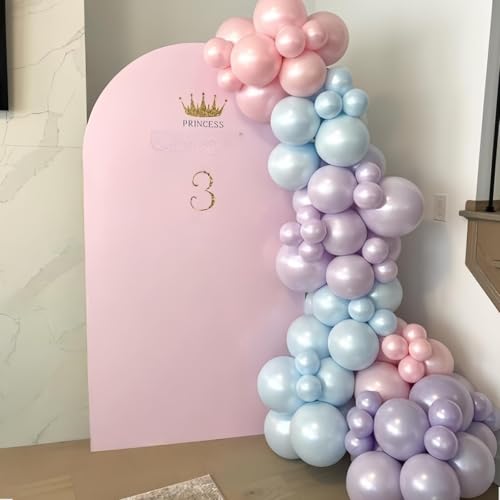 Pastel Mermaid Balloons Set of 36 Pearl Rose Gold Metallic Pink Purple Blue Latex Party Balloons for Girl Birthday Bridal Baby Shower Candyland