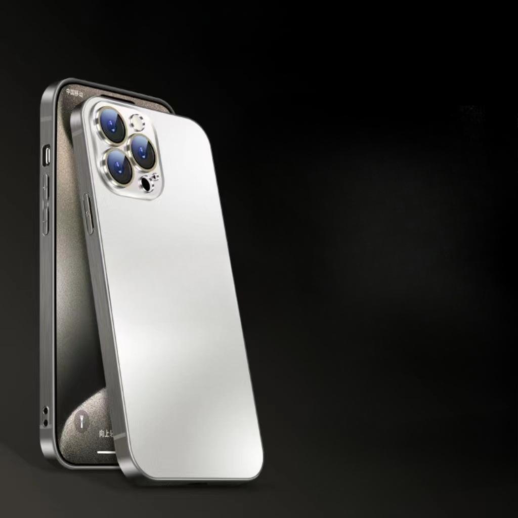 IPhone 16 Титановый Гальванизированный Нано-применимый Чехол для Мобильного Телефона Apple 15 PROMAX 14 Матовый 13 Оригинальная Пленка для Объектива