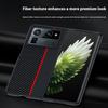 For TECNO Phantom V Fold2 Case Carbon Fiber Texture Leather + PC Anti-Drop Folding Phone Cover