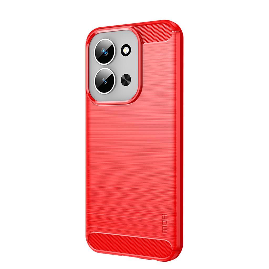 Для Xiaomi Redmi 15C 4G (Глобальный) (171 мм) Задняя крышка MOFI с текстурой шлифованного карбонового волокна, мягкий ТПУ чехол