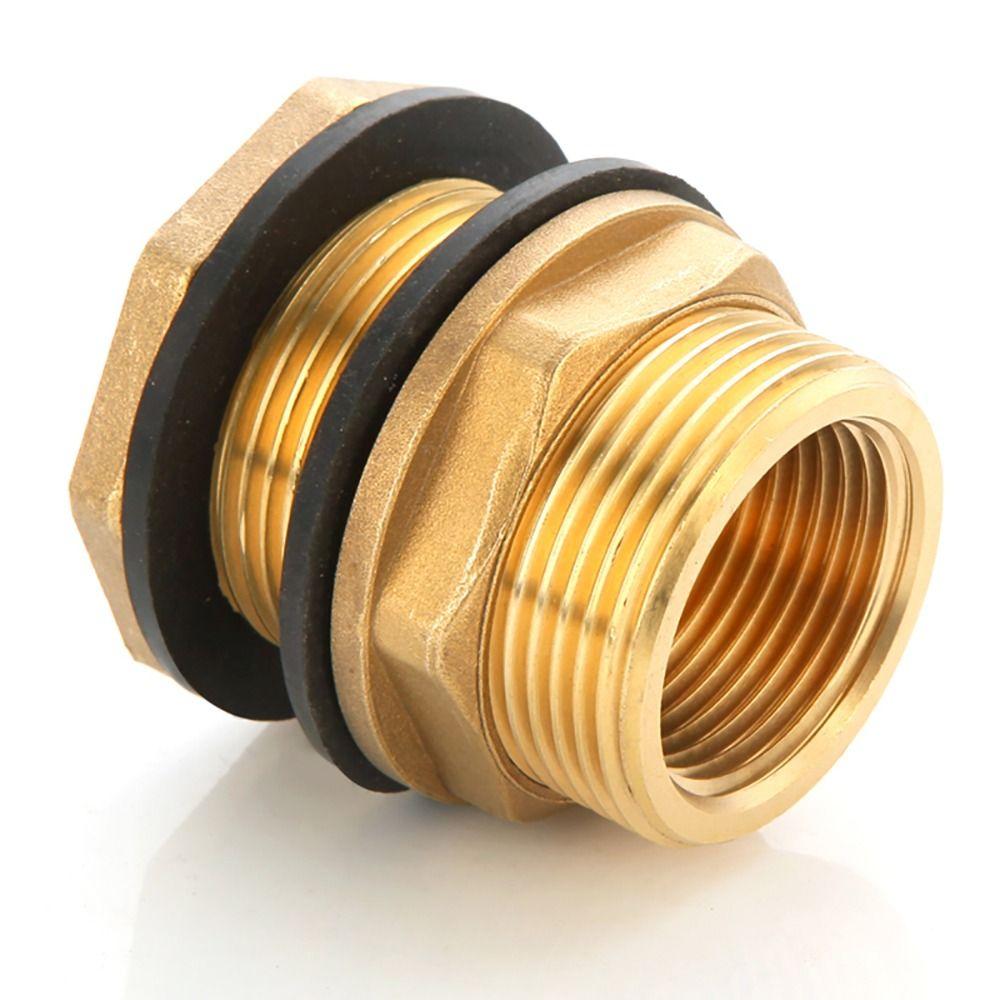 1Pcs 1/2" 3/4" 1" Brass Water Tank Connector BSP Thread Connector  for Garden Irrigation Plumbing