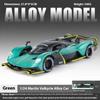 1/24 Scale Diecast Model of Aston Martin Valkyrie Alloy Sports Car Toy with Sound and Light Children Boy Birthday Gift Home Decor