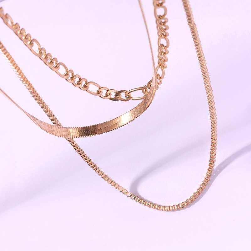 Большое количество туристических сувениров, подарки из сплава, золото/серебро, короткое ожерелье в стиле панк, многослойное ожерелье, популярное в стиле хип-хоп