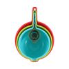 4PCS/Set Comfortable Grip Salad Bowls With Handle Flour Mixing Basin Drip Basin  Fruit