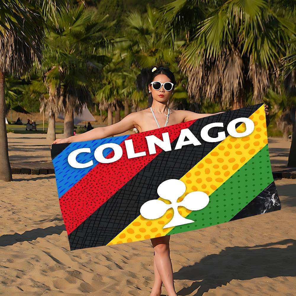 Велосипед C-Colnago Логотип Микрофибровое одеяло Быстросохнущие пляжные полотенца Большой размер Печать Супервпитывающее полотенце-одеяло для бассейна