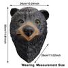Deluxe Black Bear Mask Novelty Animal Latex Over Head Grizzly Bear Head Mask