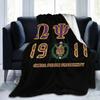 Флисовое одеяло-плед Omega Fraternity Psi Phi OPP для всех сезонов, ультрамягкое фланелевое одеяло, цифровая печать, премиальный пушистый флис