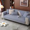 Four Seasons Universal Washed Cotton Pure Color Cotton Cloth Quilted Sofa Width, Modern Simple, Non-Slip, Sofa Width, Ponedetto.