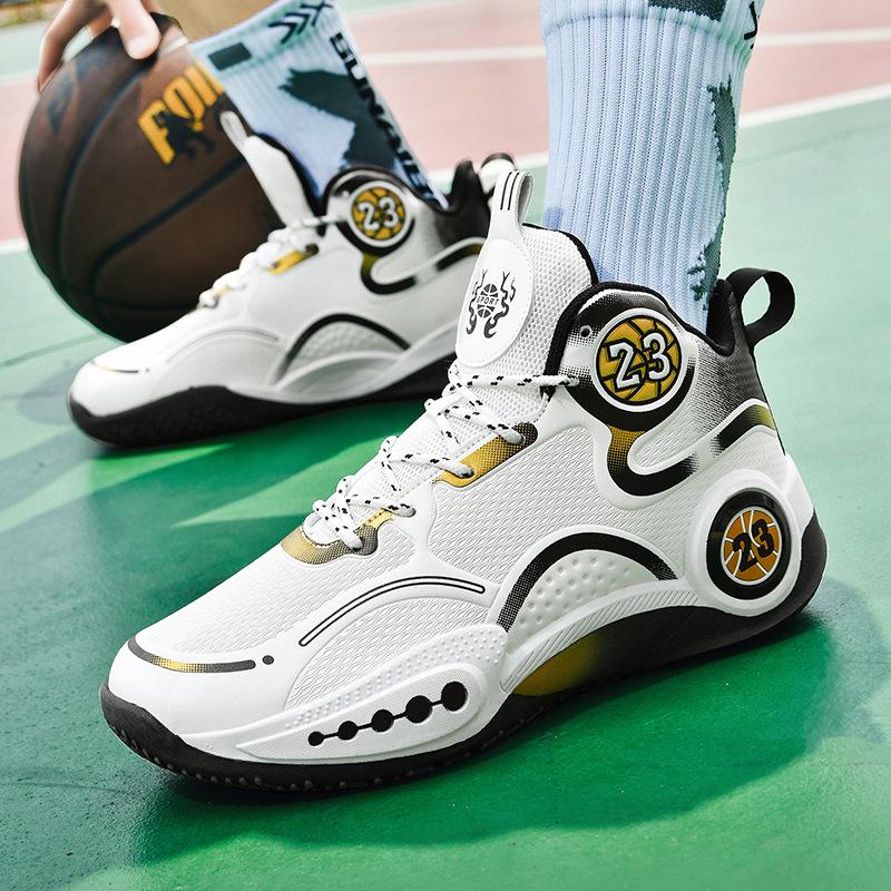 Новые баскетбольные кроссовки для мальчиков и девочек, учеников начальной и средней школы, спортивная обувь для подростков, нескользящие для бега, кроссовки для реальной игры