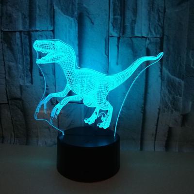 Новая 3d лампа динозавра с сенсорной светодиодной визуальной настольной современной настольной лампой, подарочное украшение, атмосфера 3d, маленькие настольные лампы
