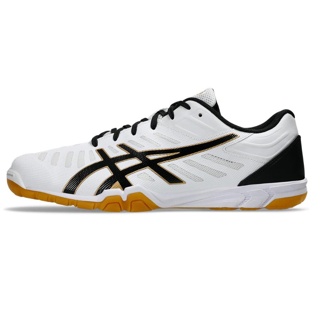 ASICS Attack Excounter 2 Unisex Indoor Court Sneakers White Black 2E Wide HM4751 23.5cm