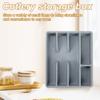 Cutlery Storage Box Classification Organization Large Capacity Multi Compartments Tableware Tray Fork Chopsticks Spoon Drawer Tableware Organizer