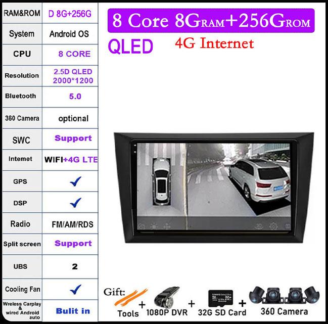 Android 14 для Volkswagen VW Golf 6 2008 - 2016 Автомобильное радио Carplay Авто Мультимедиа Стерео Видео Плеер GPS Навигация QLED 4G DSP