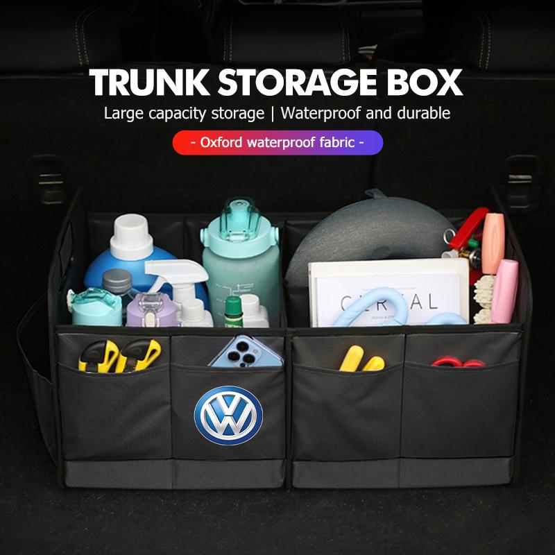 For Volkswagen VW Folding Car Trunk Organizer Box Storage Bag Tools Tidying Scirocco Jetta Beetle Golf 4 5 6 Passat Polo B5 zg6