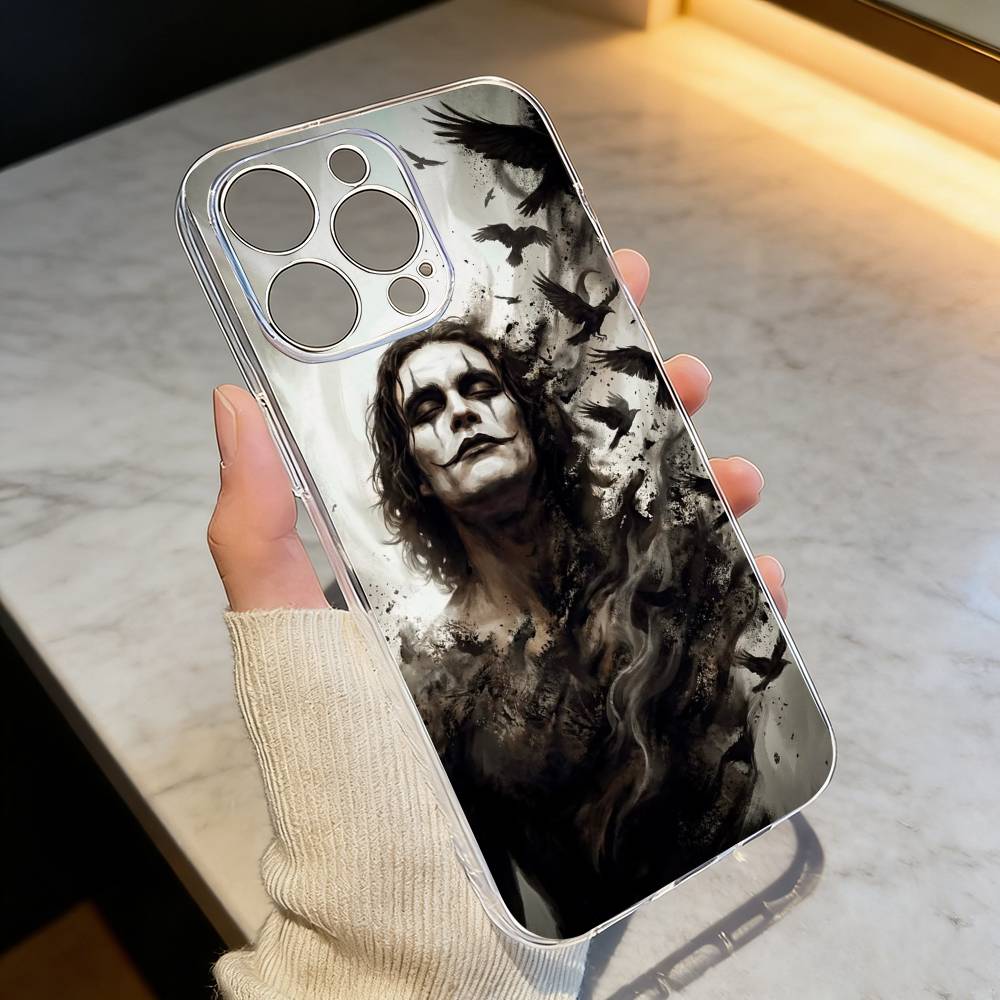 T-THE CROWS T-Триллер Чехол для телефона Прозрачный Силиконовый Мягкий Для iPhone 17 16 15 14 13 12 11 Mini Pro Max Plus