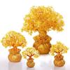 Желтый Хрустальный Денежный Мешок Дерево Фэн-шуй Дерево Богатства Подарок на Церемонию Открытия Домашний Декор Ремесла Украшение Входа