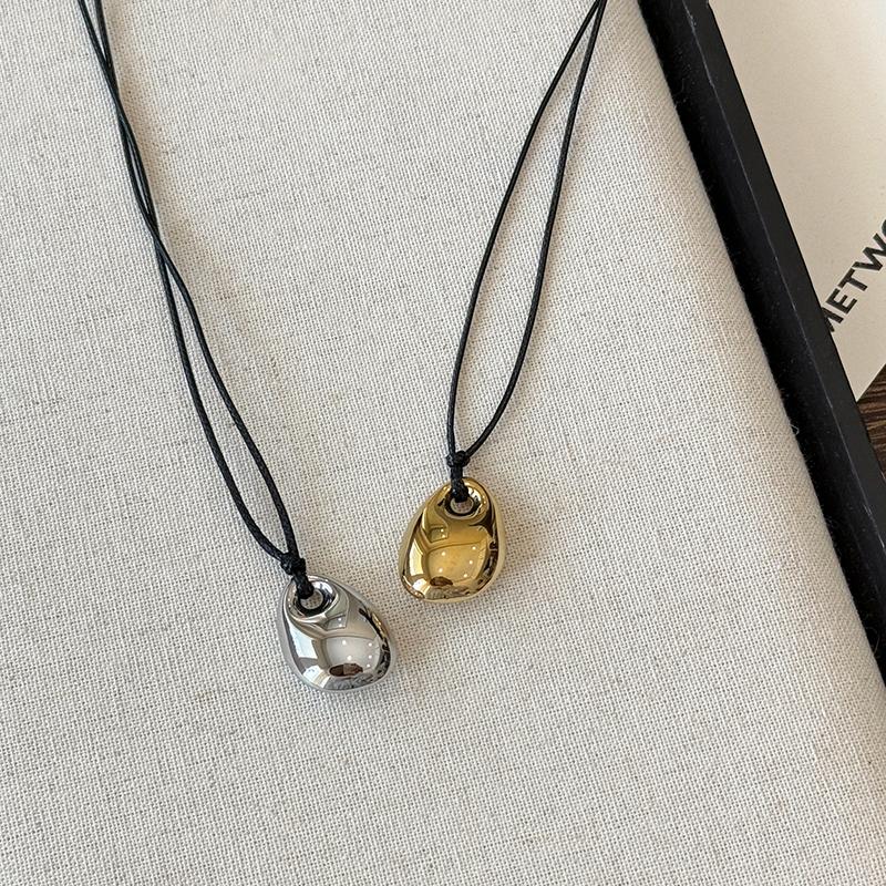 Универсальные простые металлические подвески в виде бобов, ожерелье для женщин и девочек, персонализированное ожерелье в виде ключицы, ювелирные изделия, аксессуары, подарки