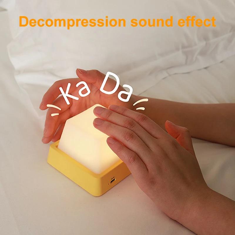 Новый прикроватный столик-лампа, украшение комнаты, перезаряжаемые светодиодные ночники с сенсорным управлением, декор, сопровождение ребенка в спальне, подарок на день рождения