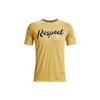 Johnson Series Letter Print Short Sleeve T-Shirt Men Tops Yellow 1370482-760