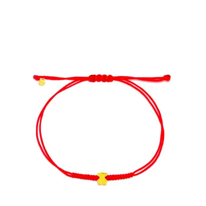 [TOUS] 24K Gold Sweet Dol's Red Thread Bracelet 414831000