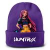 Kids Boys Girls Demon Hunters Rumi Zoey Mira Derpy Printed Knitted Hat Thread Velvet Cap Autumn Winter Warm Knitted Hat