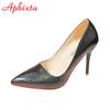 Aphixta 10cm High Thin Heels Pumps Women Stiletto Heel Dress Bling Shoes Official Leisure Shoes Plus Big Size50