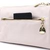 Women's Bag with Metal Decoration In the Middle Made of Genuine Leather Vintage 22608 White