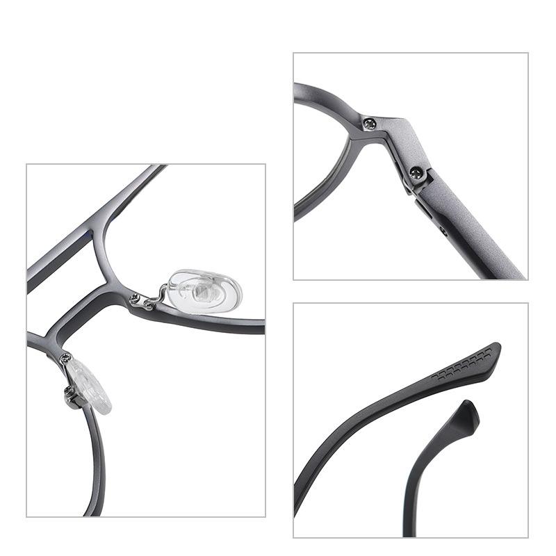 Высококачественные алюминиево-магниевые очки для чтения для мужчин, большая оправа, защита от синего света, очки-авиаторы, металлические очки для пресбиопии