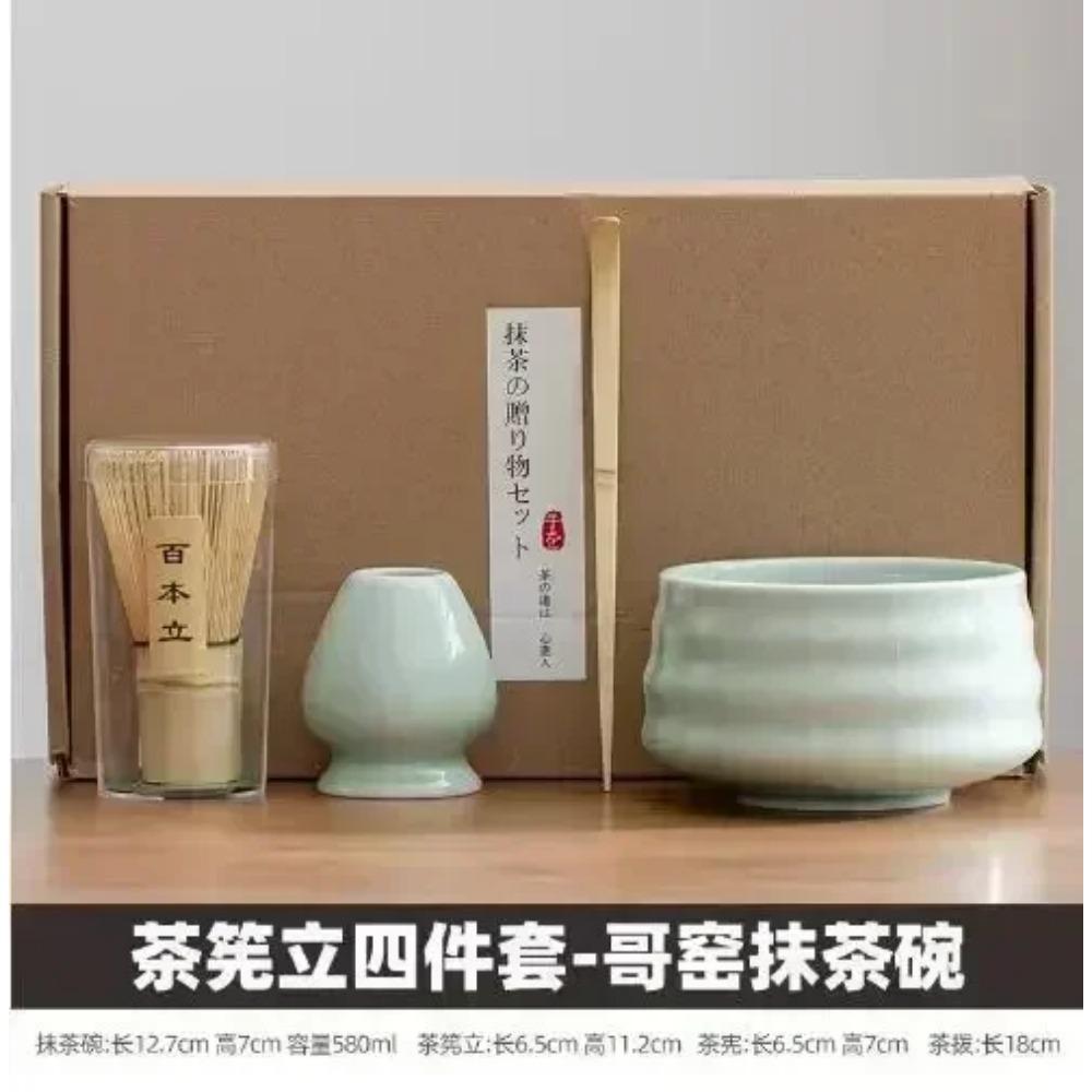 4/6 шт. Набор для чая матча ручной работы для дома, легко чистить, подставка для инструментов, миска, венчик, ложка, подарок, церемония, традиционные японские аксессуары