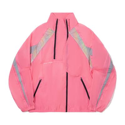 Сотрудничество Li Ning X Taka Sha Спортивная Повседневная Простая Куртка С Буквами Свободного Кроя Со Стойкой Воротником Унисекс Куртка Утренний Красный AFDVC23-4