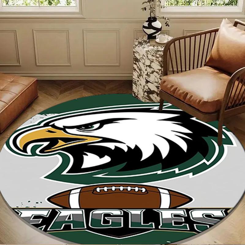 Philadelphia Eagles Round mat, Anti-slip Circle Carpet Chair rug For livingroom,Bedroom, doormat home decor Gift Christmas Gifts