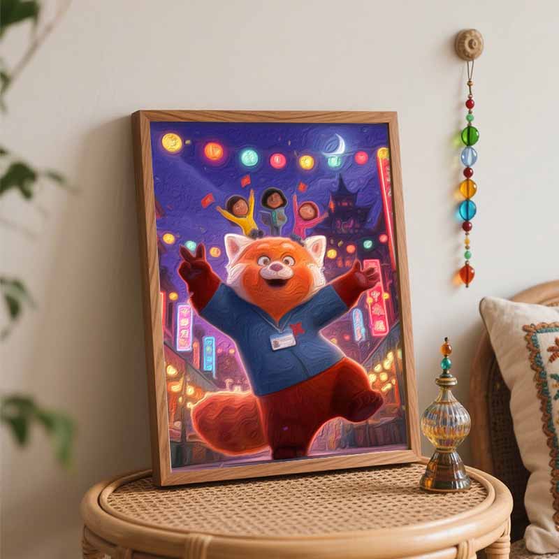 Disney Красная панда Персонаж Масляная живопись по номерам Набор для рисования Ручная роспись Домашний декор Подарок