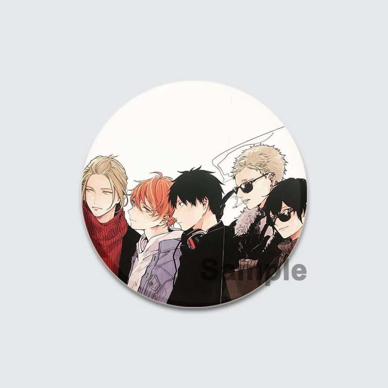 32/44/58 мм Круглые Аниме Подарочные Булавки Ручной Работы Брошь Сато Мафую/Уэнояма Рицука Мультфильм Значок на Рюкзаке Ювелирные Изделия Аксессуары Подарки