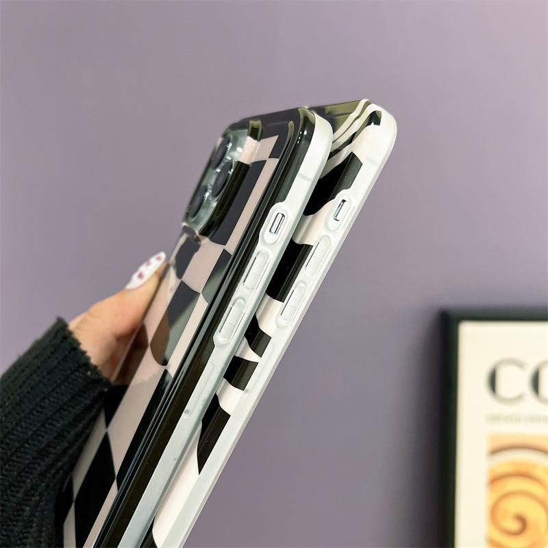 Необычный клетчатый чехол с рисунком зебры для Iphone 13 Pro 11 12 13 Pro Max 14 Plus, мягкий чехол, модные милые силиконовые чехлы