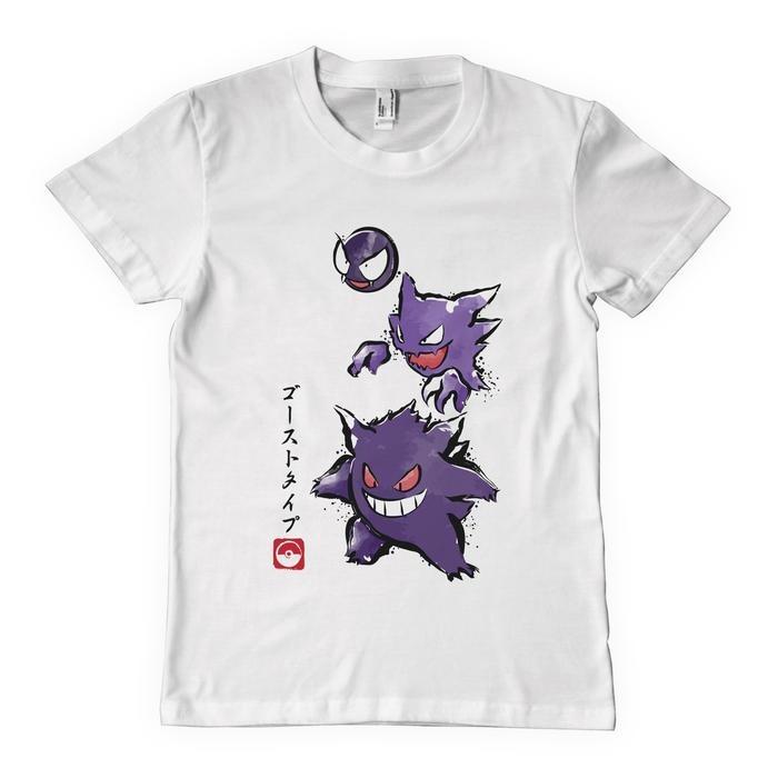 2025 Summer Pokmon Anime Gengar Kaiju Cotton Printed Tshirt Unisex Harajuku Loose Soft Cotton Casual Shortsleeved Top