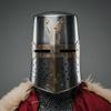 Средневековый Рыцарь Доспехи Тамплиер Красный Крест Костюм Кольчужное Платье Шлем Историческое Снаряжение С Накидкой-Доспехом