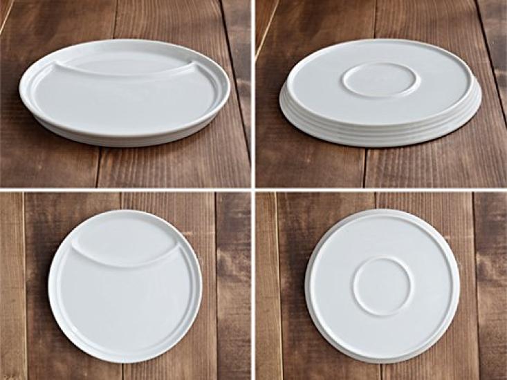 Tableware East Divider Plate Round 2 Lunch 22cm White