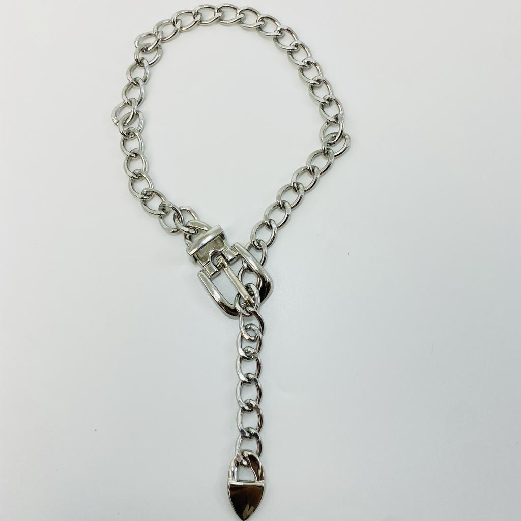 Gold Chunky Chain Choker Necklace with Lock Pendant Punk Hip Hop Jewelry for Women