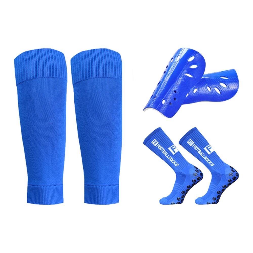 Anti Slip Soccer Socks Calf Sleeves and Leg Pads Set Outdoor Sport Running Stretch Socks Athletic