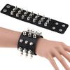 Три ряда заклепок-гвоздиков широкий манжет искусственная кожа панк готик рок браслет подарок