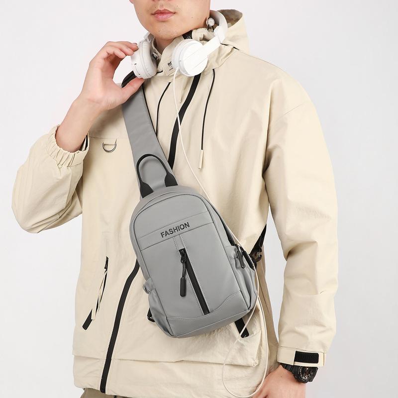 New Breast Bag Men's Backpack Versatile Casual Shoulder Messenger Bag Men's and Women's Trend Fashion Satchel Men's Bag Tide