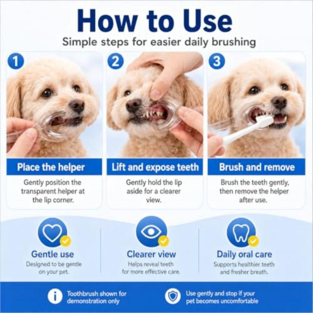 Plastic Children's Tooth Brushing Aid Multipurpose Pet Tooth Brushing Helper Daily Oral Hygiene